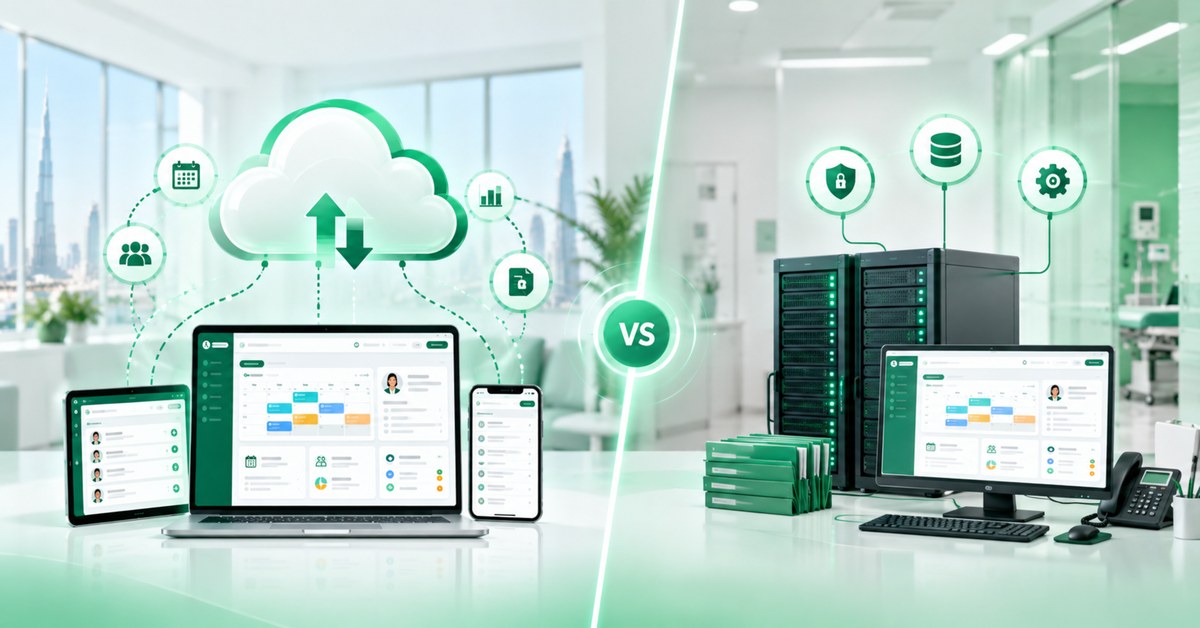 Cloud versus on-premise clinic management software in the UAE